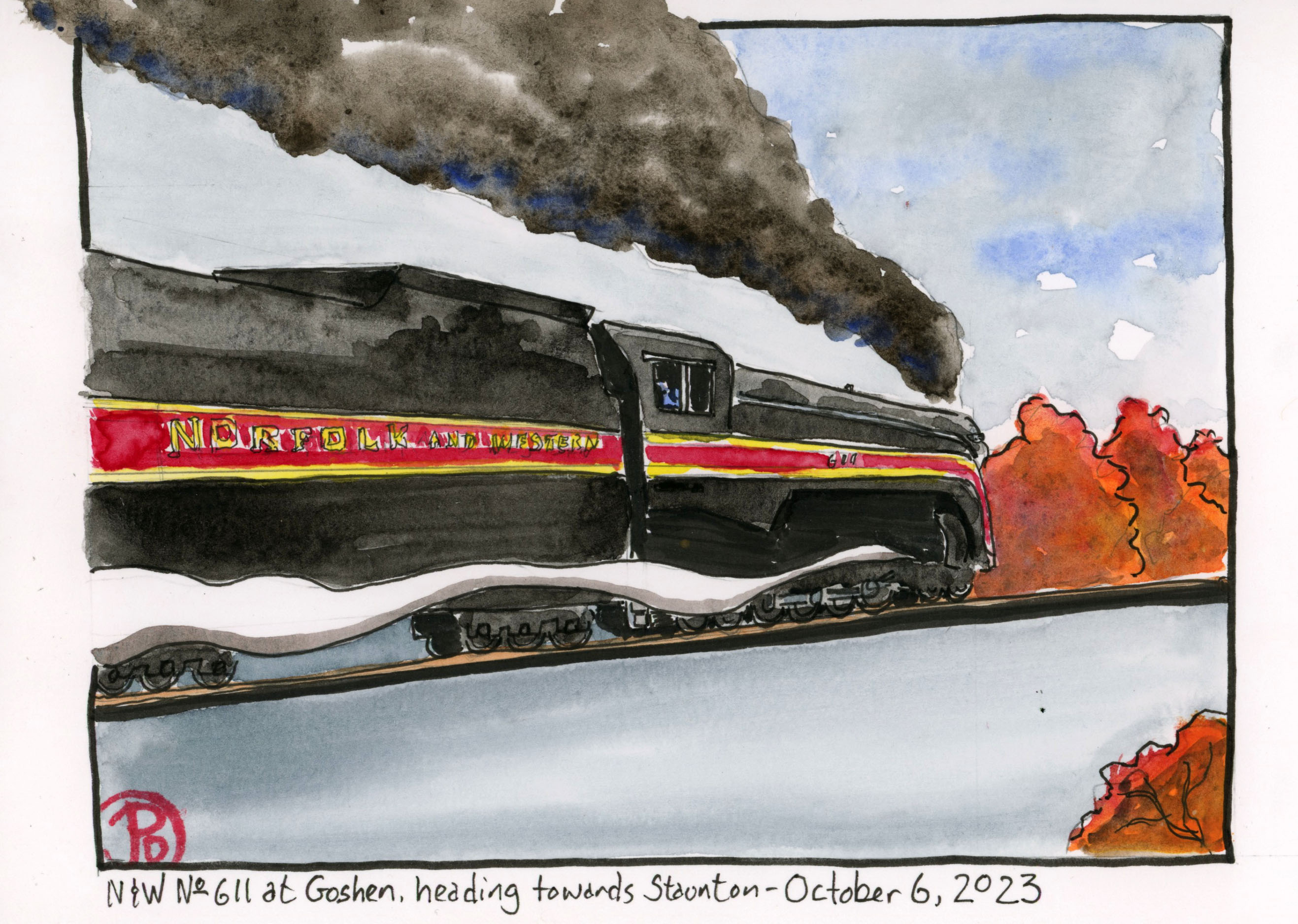 Norfolk and Western No. 611 – Corvid Sketcher